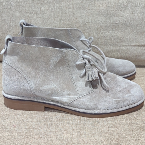 Clarks Taupe Suede Ankle Boots - Picture 5 of 6